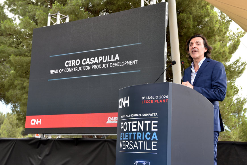 CNH inaugura a Lecce la linea di produzione della pala gommata compatta elettrica 