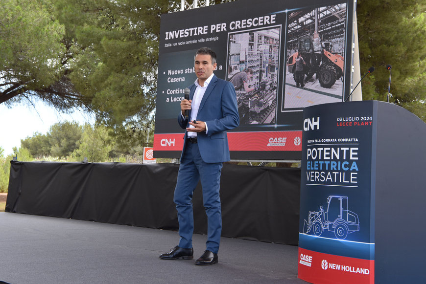 CNH inaugura a Lecce la linea di produzione della pala gommata compatta elettrica 