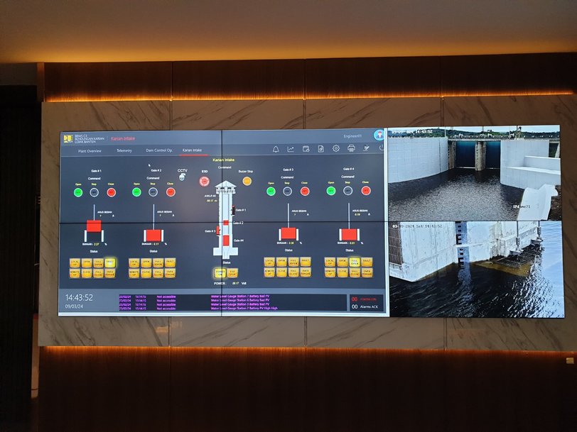 Come la piattaforma PcVue supervisiona la gestione dell'acqua nella diga di Karian, in Indonesia