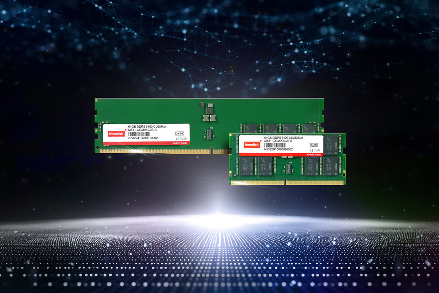 Innodisk svela la serie DRAM DDR5 6400 da 64GB per potenziare l'intelligenza artificiale di bordo e le applicazioni AI generative