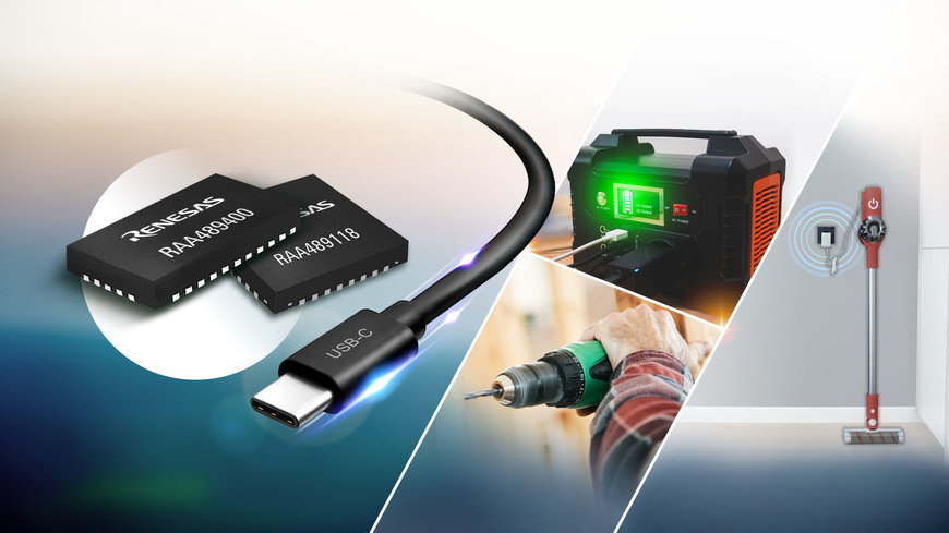 Renesas presenta la soluzione USB PD EPR con controller porta Type-C e caricabatteria Buck-Boost